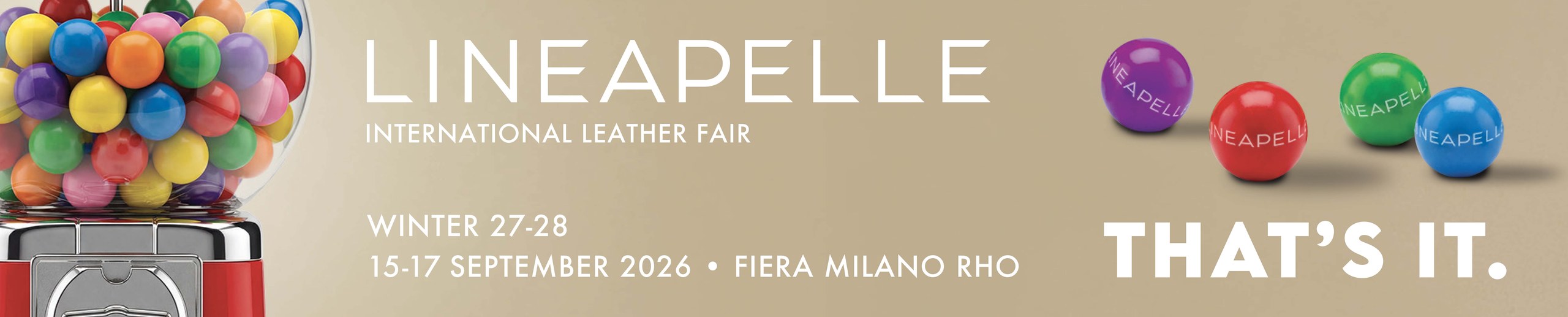 Lineapelle — 15-17 settembre 2026 — Fiera Milano Rho
